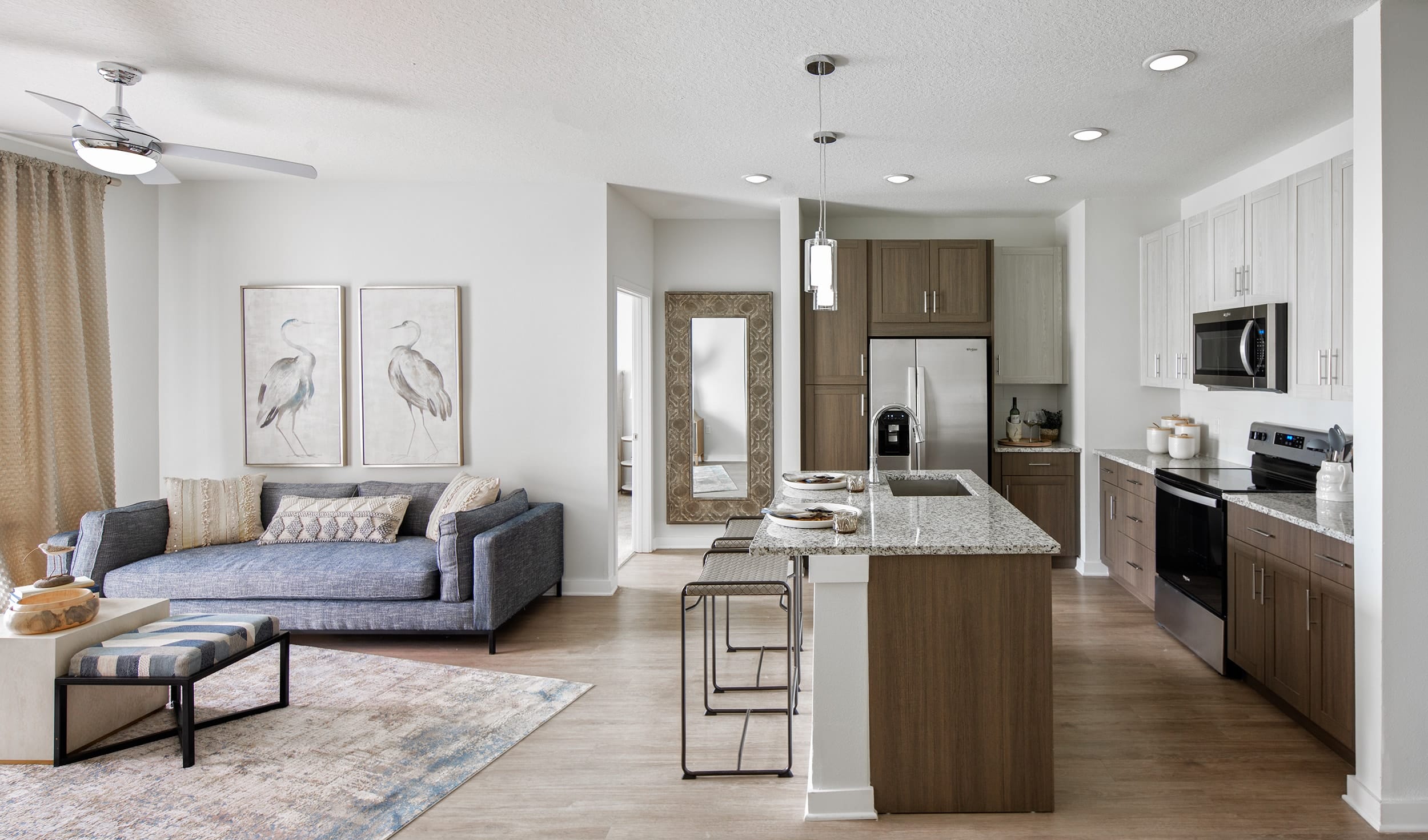 Solaire Sarasota - Model Unit - Living and Kitchen
